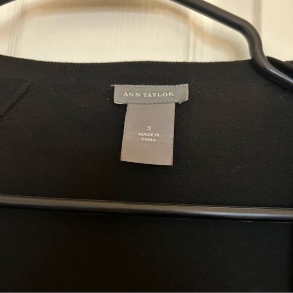 Ann Taylor Little black sequin strapless dress with coordinating sequin cardigan - Picture 3 of 7